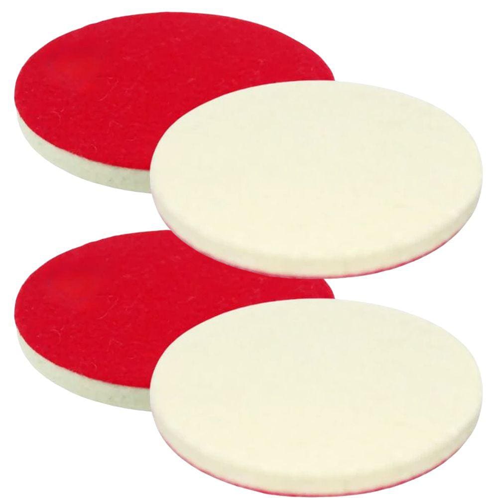 Kit 2 Disco de Feltro Boina Polimento de Vidros com Fecho Aderente 5 Polegadas 125mm - Starfer