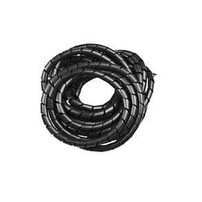 Organizador De Fios Cabos Espiral 1 Polegada Preto 35 Mts