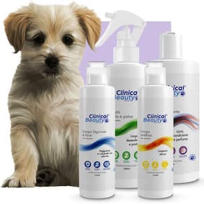 Kit Completo Shampoo Condicionante, Limpa Pelos, Limpa Orelhas e Limpa Lágrimas | Clinical Beauty
