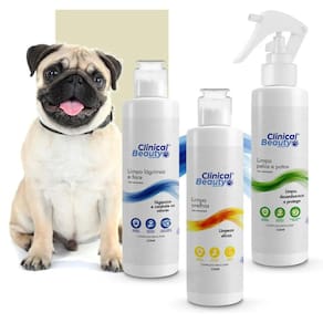 Kit Limpeza Limpa Pelos e Patas, Limpa Orelhas e Limpa Lágrima | Clinical Beauty