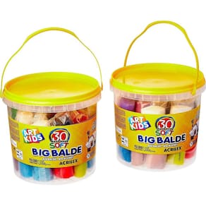 Kit 2 Massinha De Modelar Soft Big Balde Acrilex