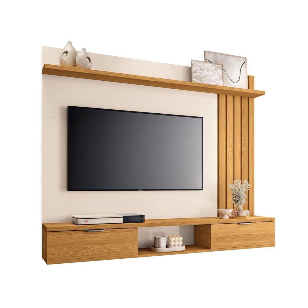 Painel Lets 1,60Cm Tv De Ate 55 Pol Hb Cinamomo Off White