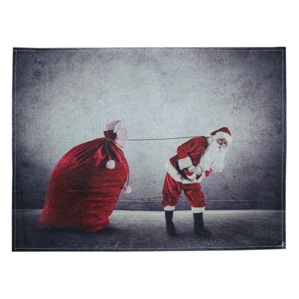 Jogo Americano Estampa Natalina Papai Noel 6 Peças