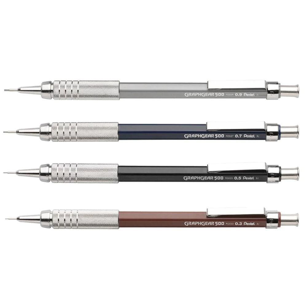 Kit 4 Lapiseira Graphgear 500 Tecnica Pentel