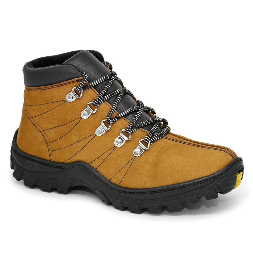 Coturno Rone Bota Masculina Adventure Shoes Em Couro Bege