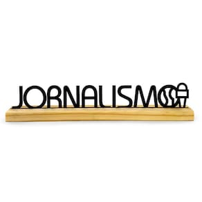 Decoração Mesa Formatura Profissão Jornalismo Madeira Preto