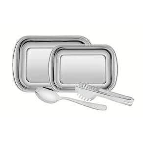 Kit Assadeira Tramontina 4 Peças Cosmos Aço Inox