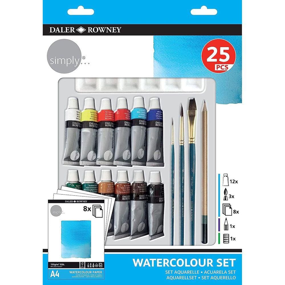 Conjunto Aquarela 25 Peças Daler Rowney