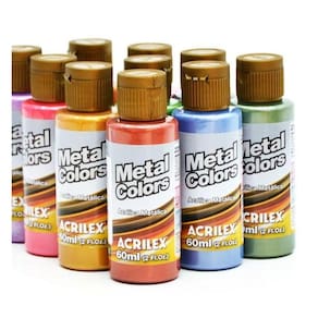 Kit Tinta Acrilica Metal Colors 60ml Acrilex Escolha As Cores