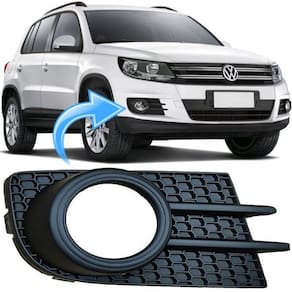 Grade Farol De Milha Preta Tiguan 2.0 2009 À 2017 - Direito