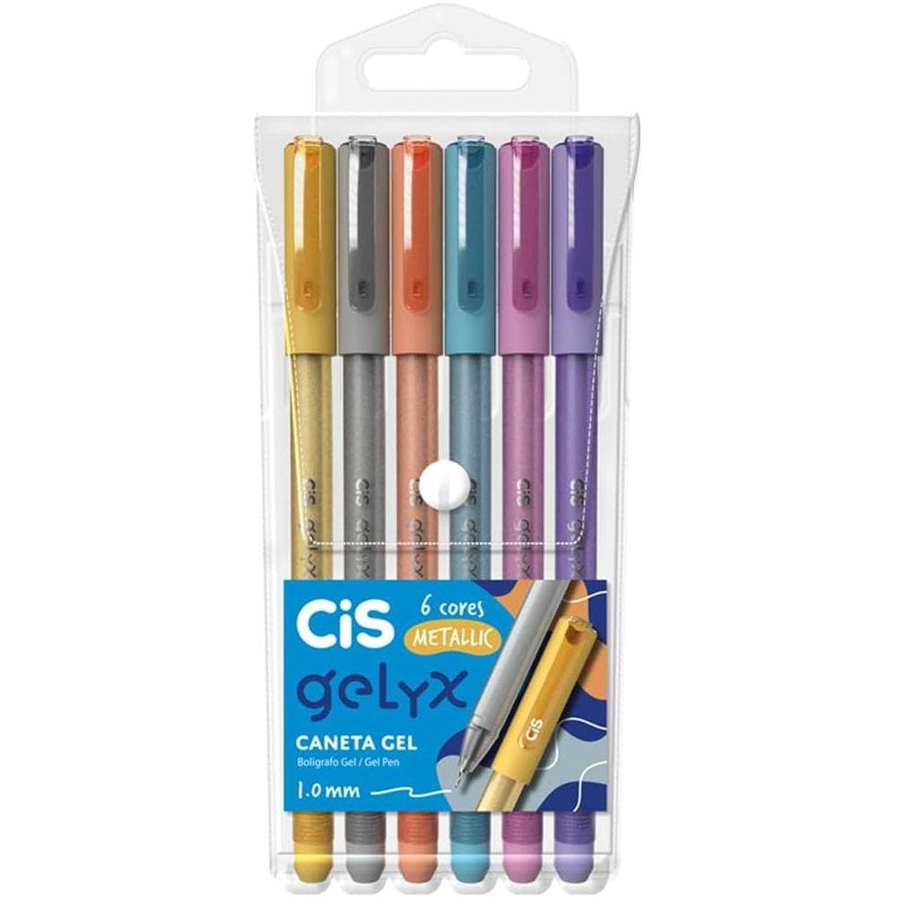 Caneta Gel Gelyx 1.0mm 6 Cores Cis