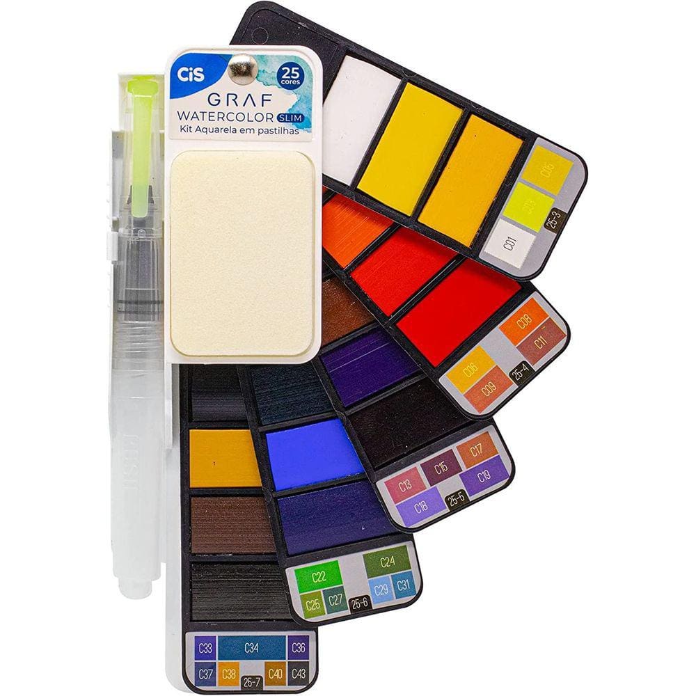 Aquarela Em Pastilha Graf Watercolor Cis