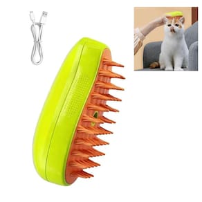 Escova a Vapor Pet Cao Gato Cachorro Bateria Recarregavel Eletrica Remove Pelo Animal de Estimaçao