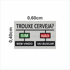 Tapete Trouxe Cerveja Sim Não Para Decoração Para Portas