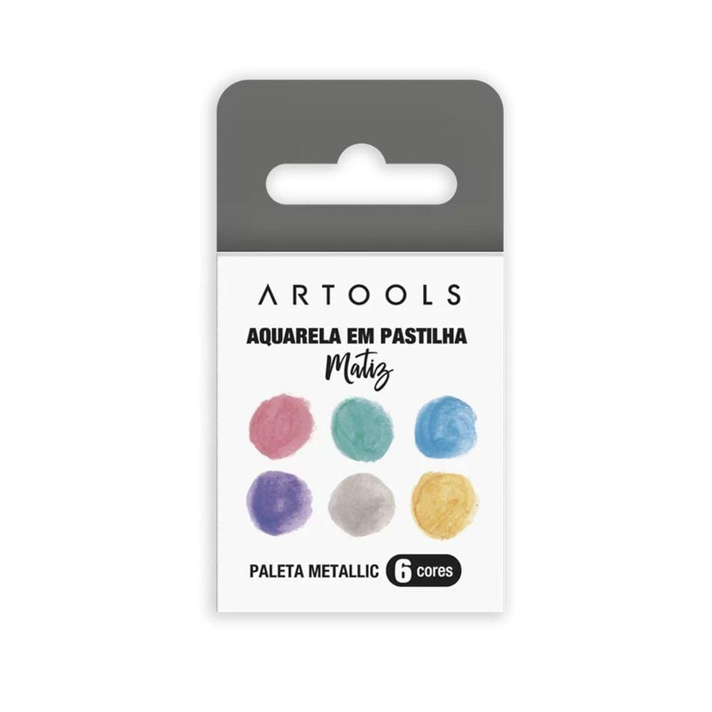 Aquarela Em Pastilha 6 Cores Artools