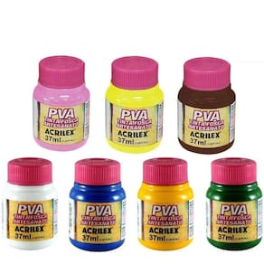Kit Tinta Para Artesanato Pva Acrilex Escolha As Cores