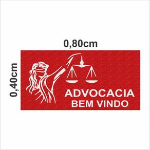 Tapete Capacho Vinil ADVOCACIA Antiderrapante Decorativo