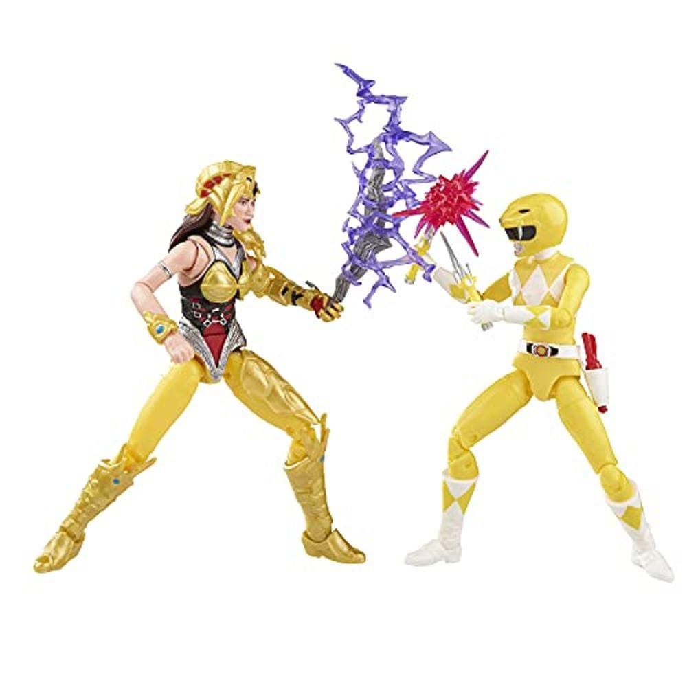 Power Rangers Lightning Collection Mighty Morphin Yellow Ranger Aisha vs. Scorpina 2-Pack 6-Inch Premium Collectible Action Figure Brinquedos