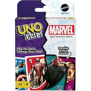 Jogo de Cartas UNO FLIP Marvel - 112 cartas