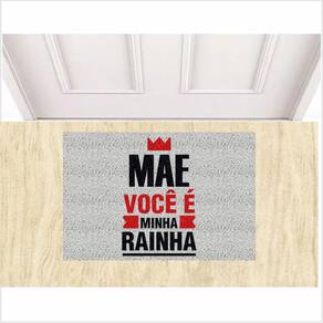 Tapete Personalizado Mae Você É Minha Rainha Antiderrapante