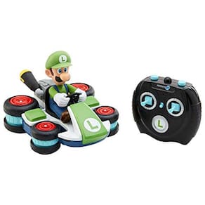 Carrinho a Controle Remoto Super Mario 08988-PLY Nintendo Mario Kart 8 Luigi Mini, 2.4Ghz, com direção de função completa Criar 360 giros, whiles & dr