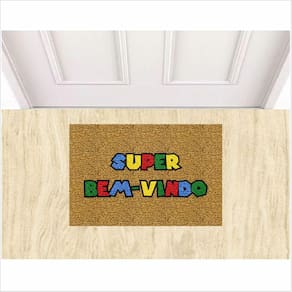 Capacho Personalizado Super Bem Vindo Antiderrapante Portas
