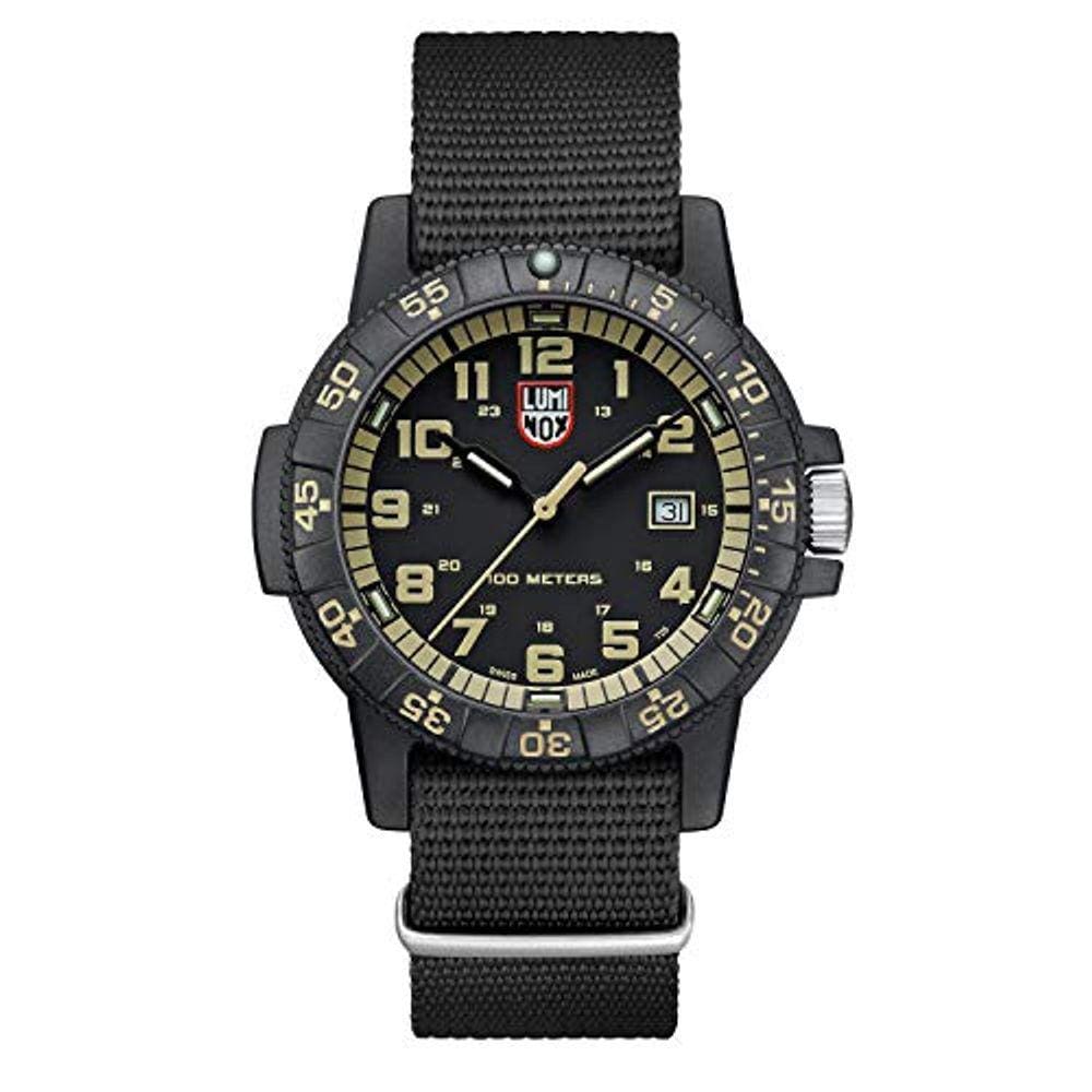 Relógio masculino de mergulho gigante com pulseira de couro - Luminox Tartaruga SEA 44mm