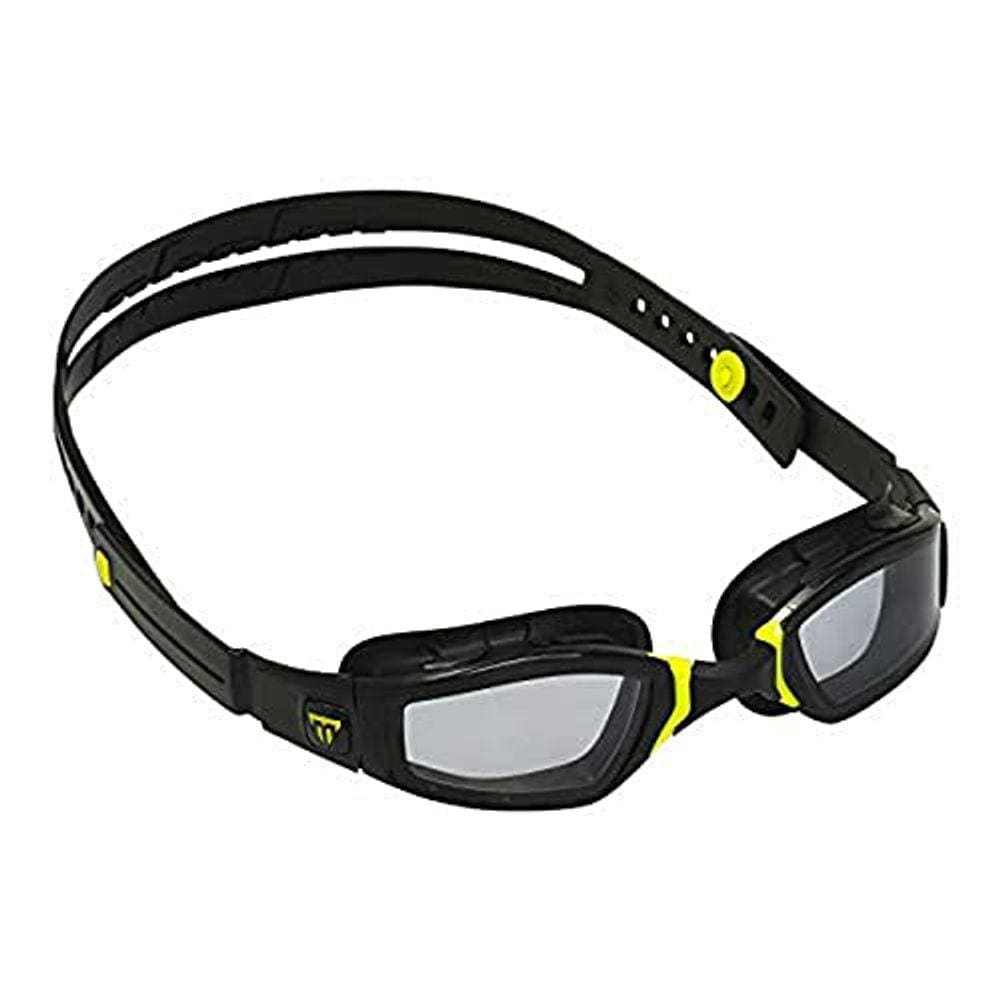 Óculos de Natação Competitiva Phelps Ninja - Fumê-Black & Yellow - Ajuste Race Fit