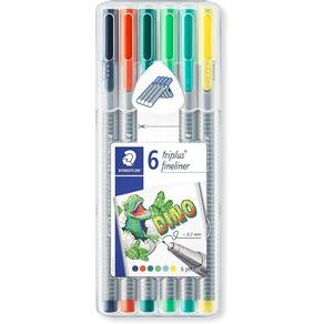 Caneta Triplus Fineliner 6 Cores Staedtler