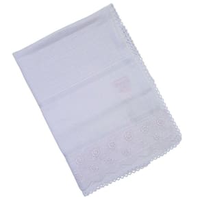 Fraldinha Estrela Com Voil 30x40cm Para Pintura/bordado Máquina Mabber Branco