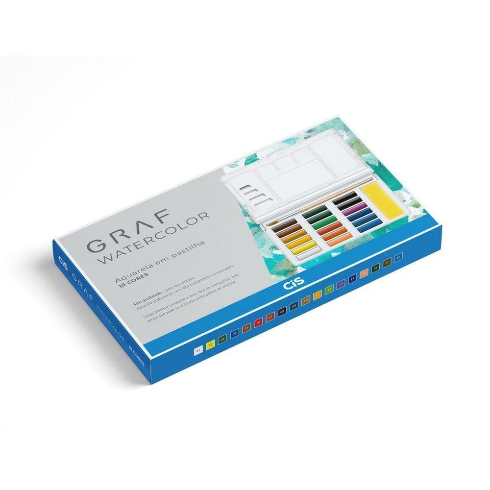 Aquarela Em Pastilha Graf Watercolor Cis