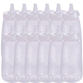 Bisnaga branca de maionese 520ml com tampa Flip 12 unidades Plasutil ref. 16291