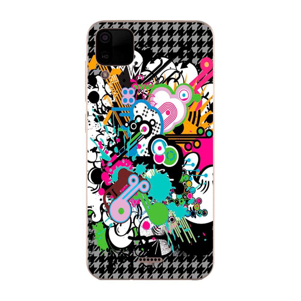 Capa Adesivo Skin022 Verso Para Multilaser E 2