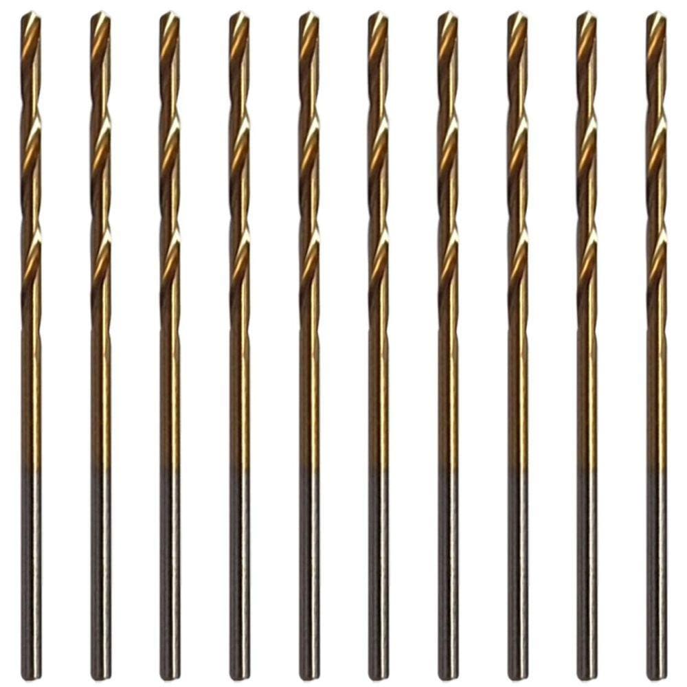 Kit 10 Brocas 1.5Mm Aço Rápido Hss Titânio Micro Retíficas
