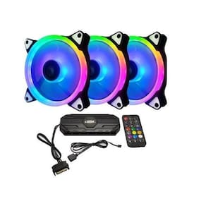 Kit C/3 Cooler Para Procesador 120Mm C/27 Led Argb Dx-123A