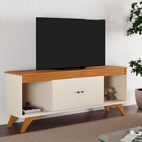 Rack para TV até 65 Polegadas 2 Portas Madrid 160 Off White/Naturalle