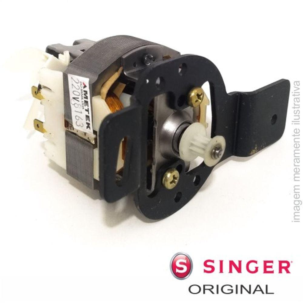 Motor Embutido Com Polia Dentada Para Singer Doméstica - 362280-002 220V