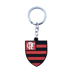 Chaveiro Borracha Flamengo Com Brasão Oficial