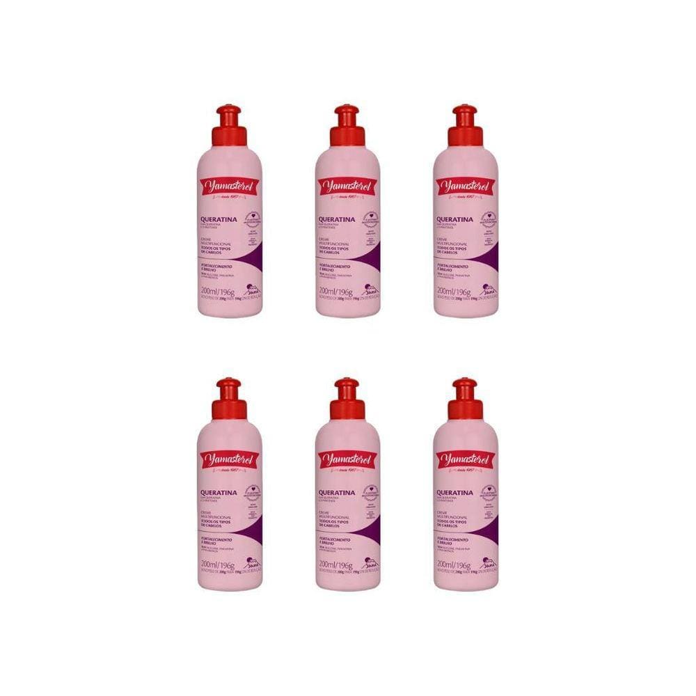 Creme Para Pentear Yamasterol 200G Queratina - Kit Com 6Un