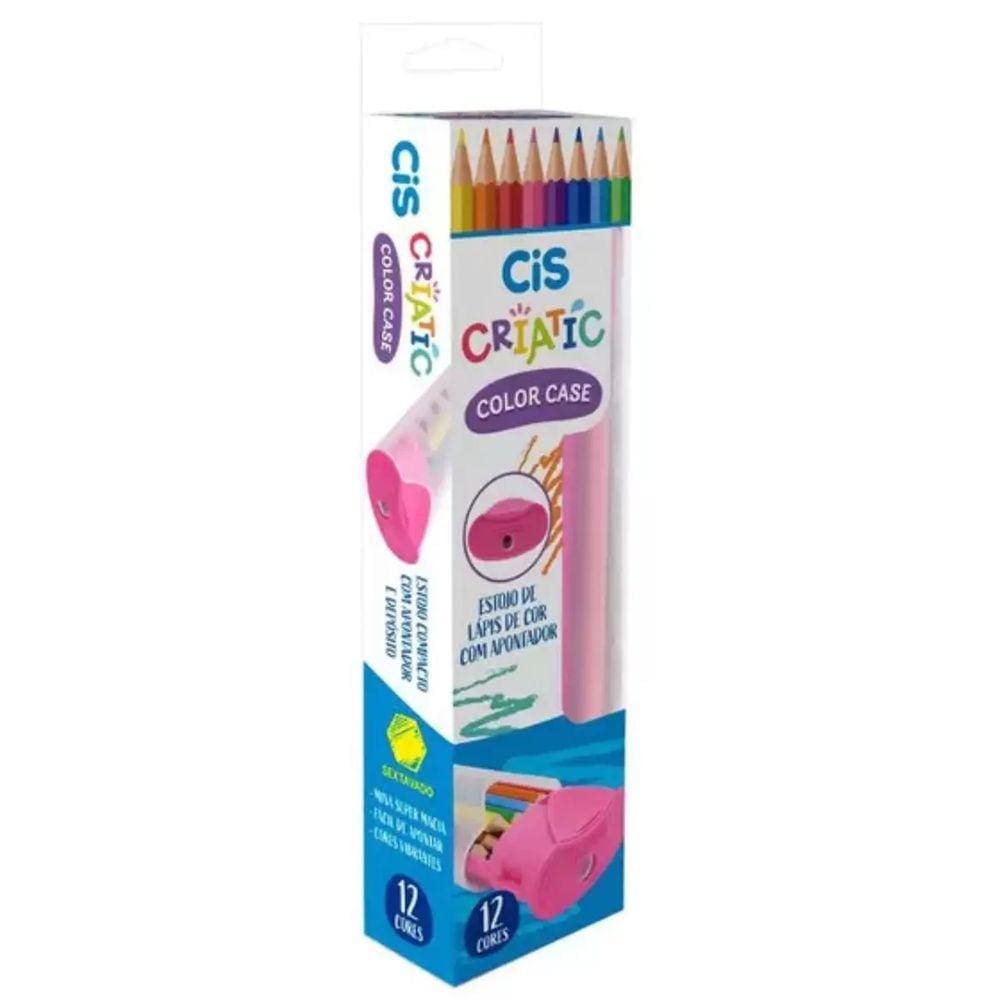 Estojo Lapis De Cor E Apontador Color Case Criatic Cis