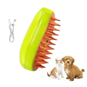 Escova a Vapor Cachorro Gato Cao Pet Eletrico Removedor de Pelo Bateria Recarregavel Higiene Limpeza
