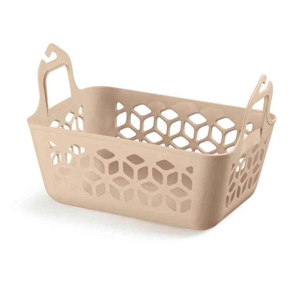 Cesto Para Prendedores De Roupa Organizador Uz Cappuccino