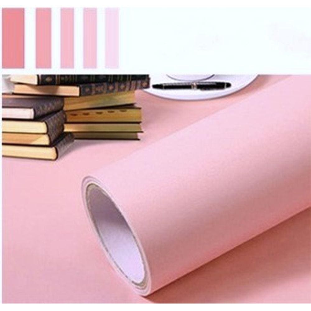 Papel Adesivo Rosa ou Verde Menta Liso Fosco, Revestimento de Móveis e Paredes