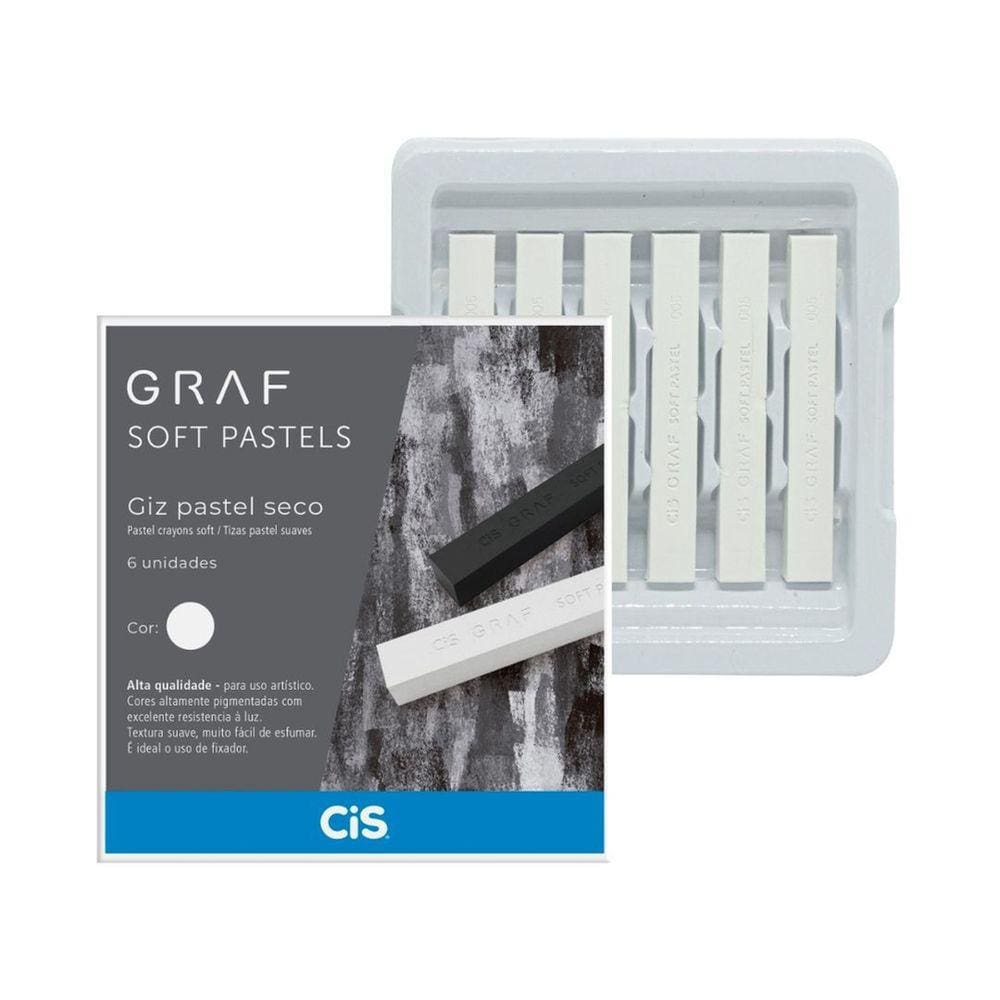 Giz Pastel Seco 6 Unidades Graf Soft Cis