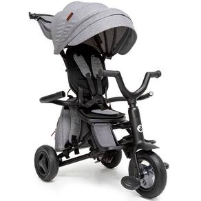 Triciclo para Bebê Infantil Maxi Cosi Patroller Cinza Grey Luxe Leve Compacto Multifuncional com Capota Removível FPS UV50+ Mochila e Bolsa