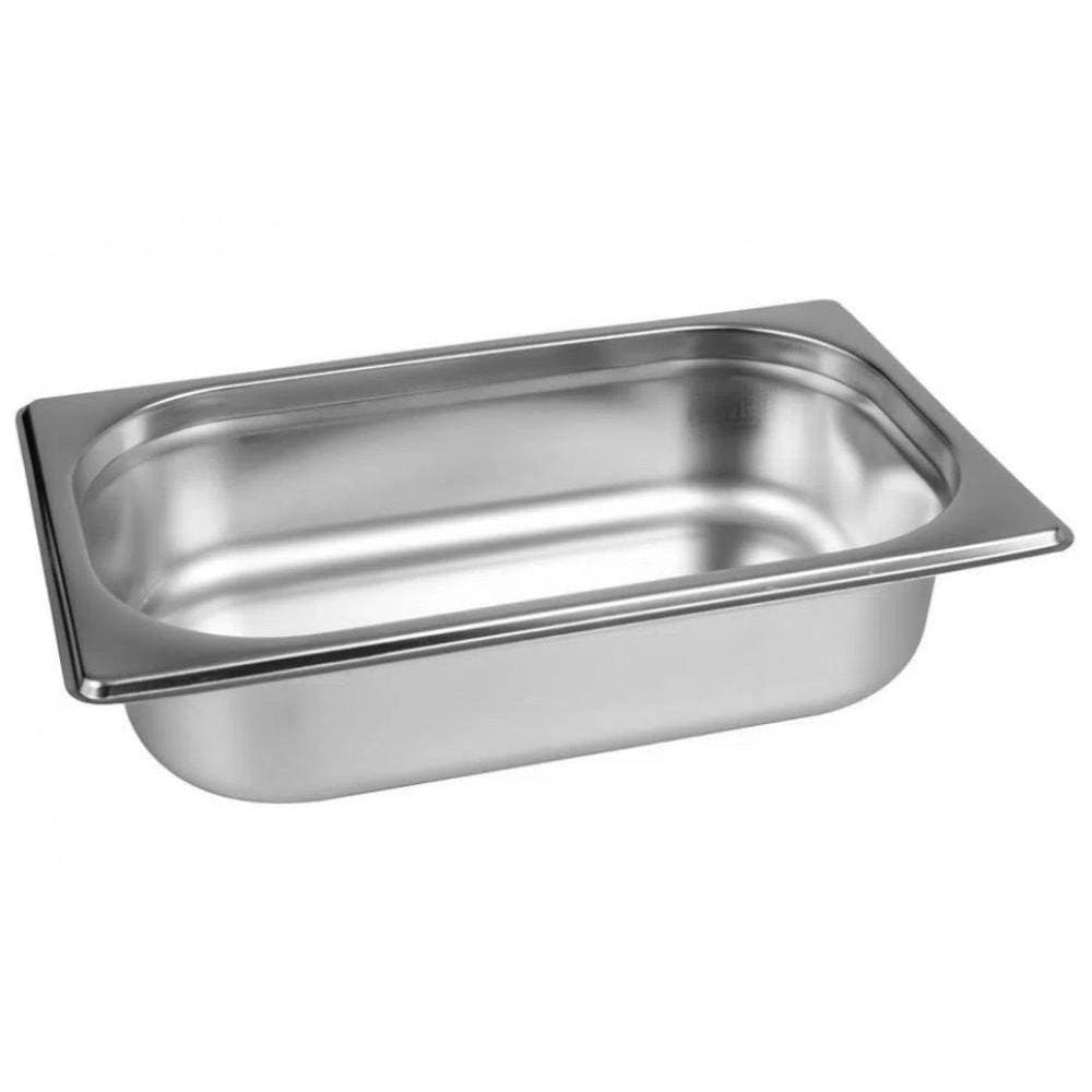 Kit 10 Cubas Gastronomica Inox Gn 1/4 X 100mm (265X162mm)