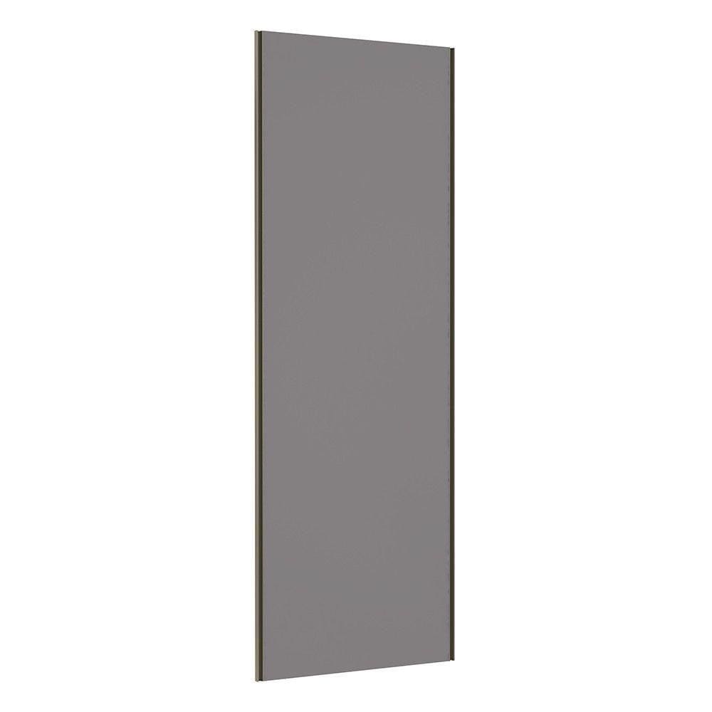 Porta De Correr 80cm Inox Sem Kit Ferragem Cinza Puro