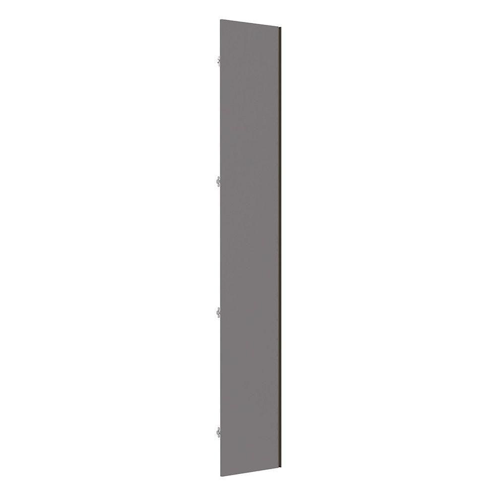 Porta Para Roupeiro Canto Diagonal 40cm Inox Cinza Puro