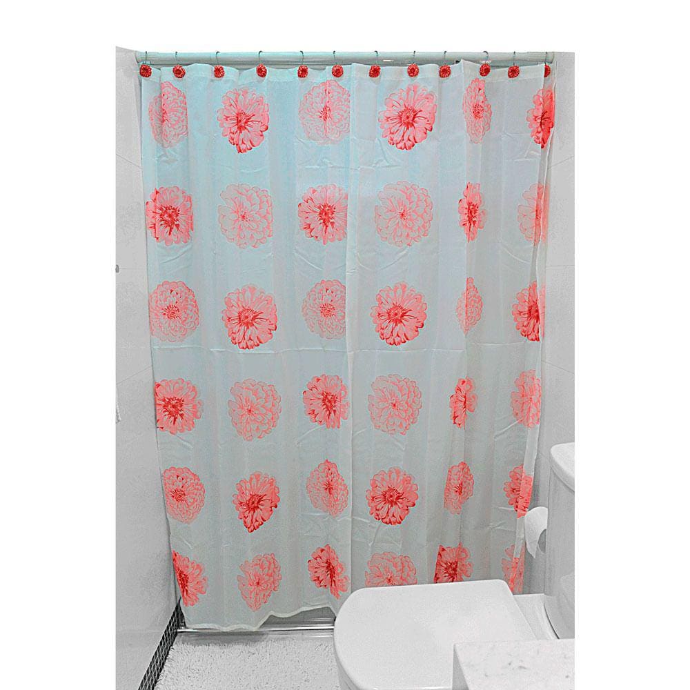 Cortina para box de Banheiro C/Gancho 182X182Cm 5922