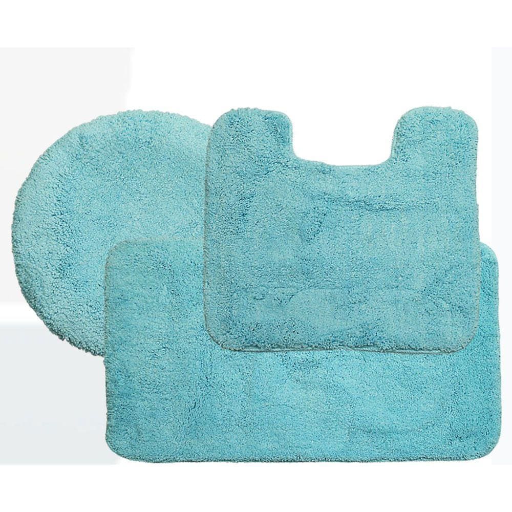 Tapete De Banheiro tapete para vaso sanitario capa para vaso sanitario Pacific Club Cj C/3 Treo 700_10670011C Azul Claro 50X80/50X50/50X45Cm